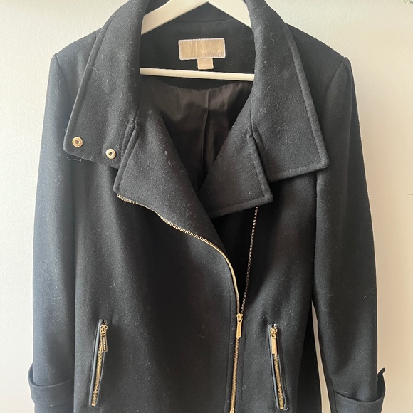 Michael Kors wool jacket with gold zipper, size 10 - Picture 1 of 3